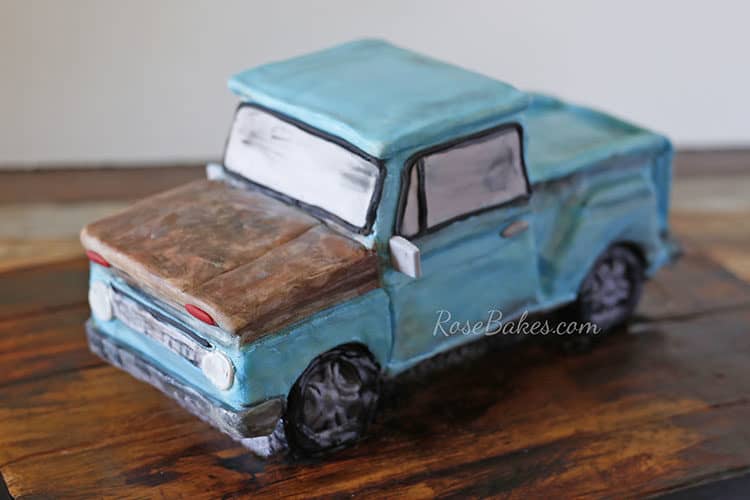 65 Chevy Truck Cake made from Rice Cereal Treats!
