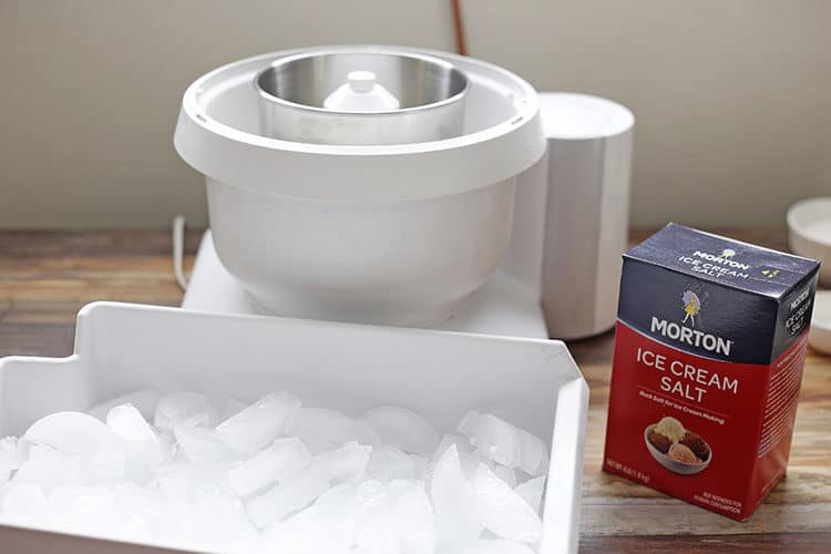 Bosch Mixer with ice and ice cream salt