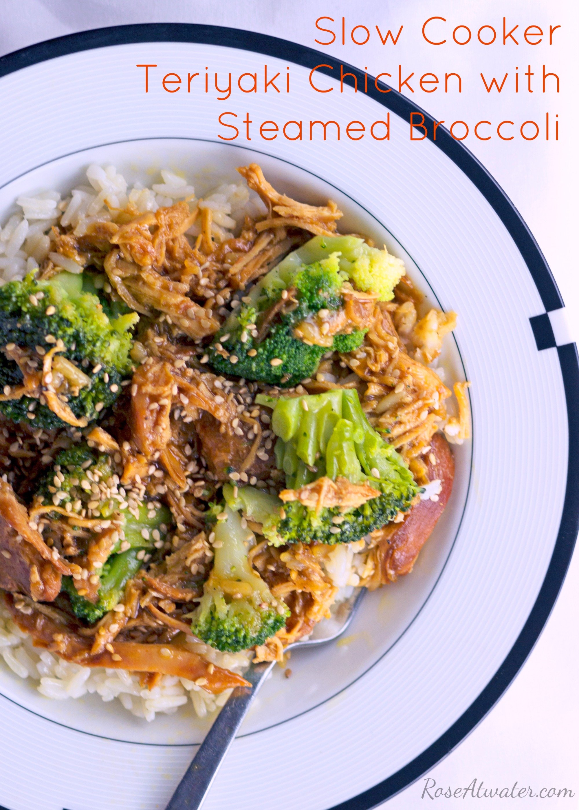 Crock Pot Teriyaki Chicken with Steamed Broccoli Recipe Rose Atwater