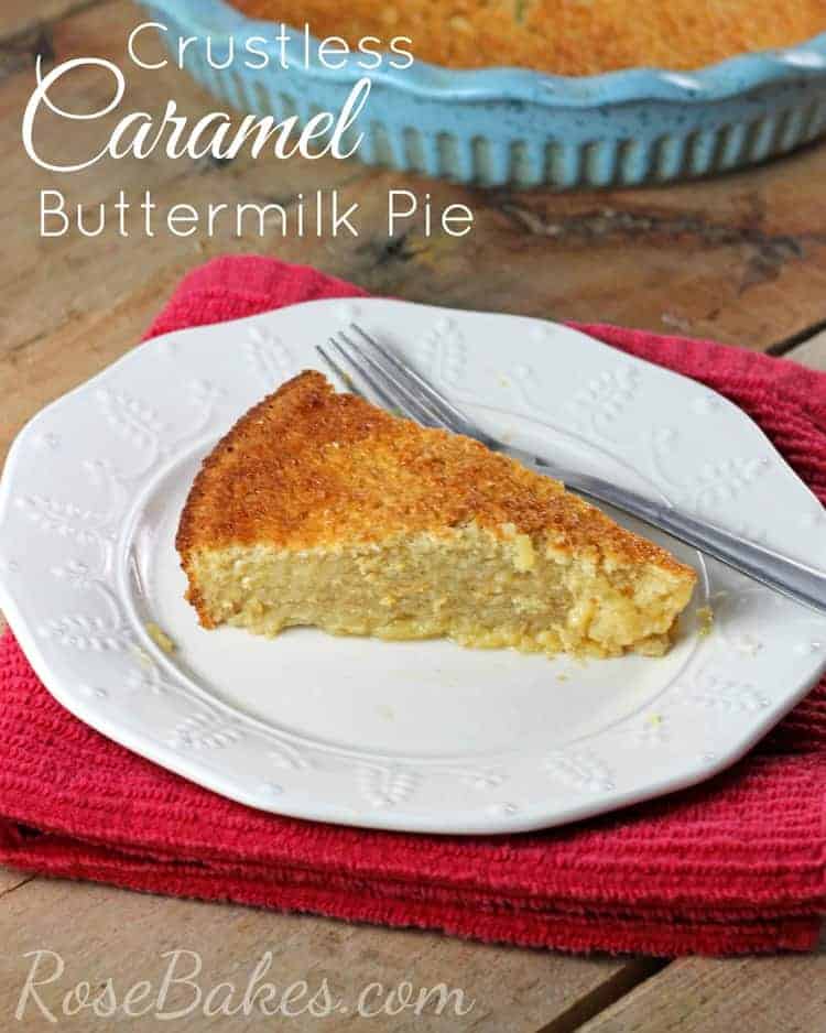 crustless caramel buttermilk pie