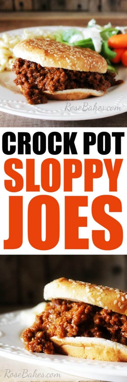 Easy Crock Pot Sloppy Joes by RoseBakes