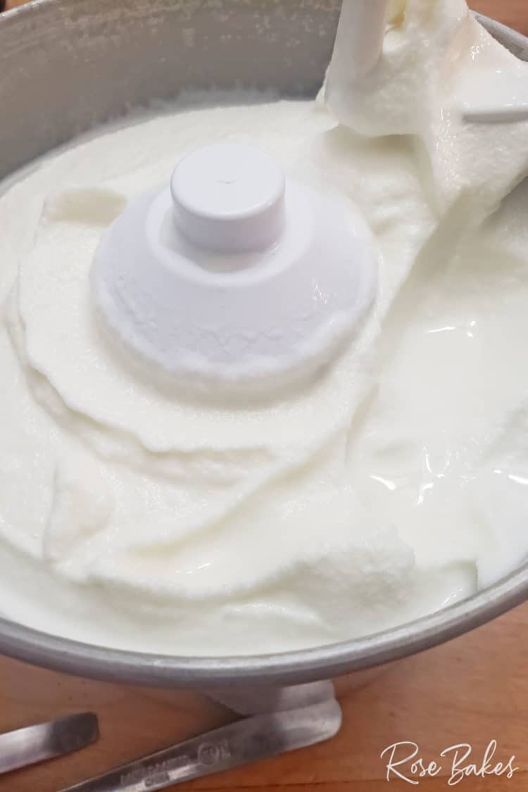 Easy Vanilla Ice Cream frozen in Bosch Ice Cream Attachment bowl