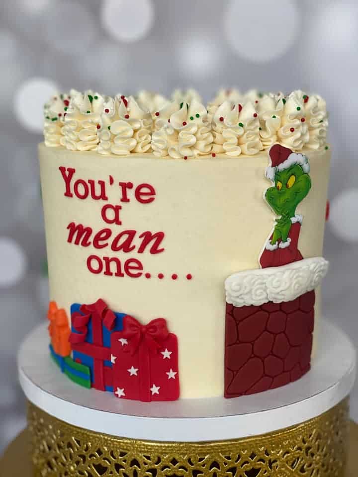 you are a mean one grinch cake by Kianna's Kreations