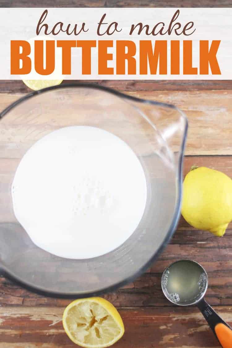 cup of buttermilk with lemons and measuring spoon How to Make Buttermilk