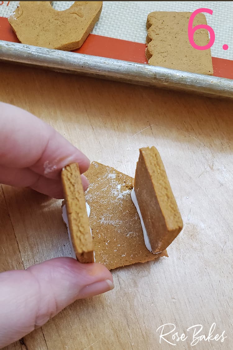 Building a mini gingerbread house