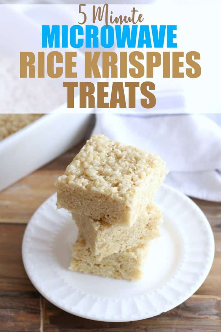 Stack of cut up Rice Krispies Treats on Small Plate