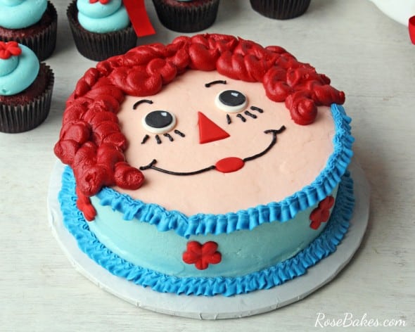 Raggedy Ann Face Smash Cake