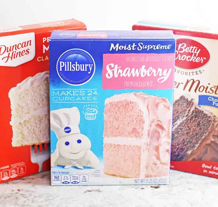 smaller cake mixes in 3 different brands