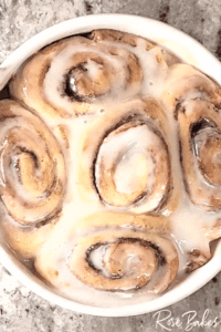 Cinnamon Rolls topped with icing